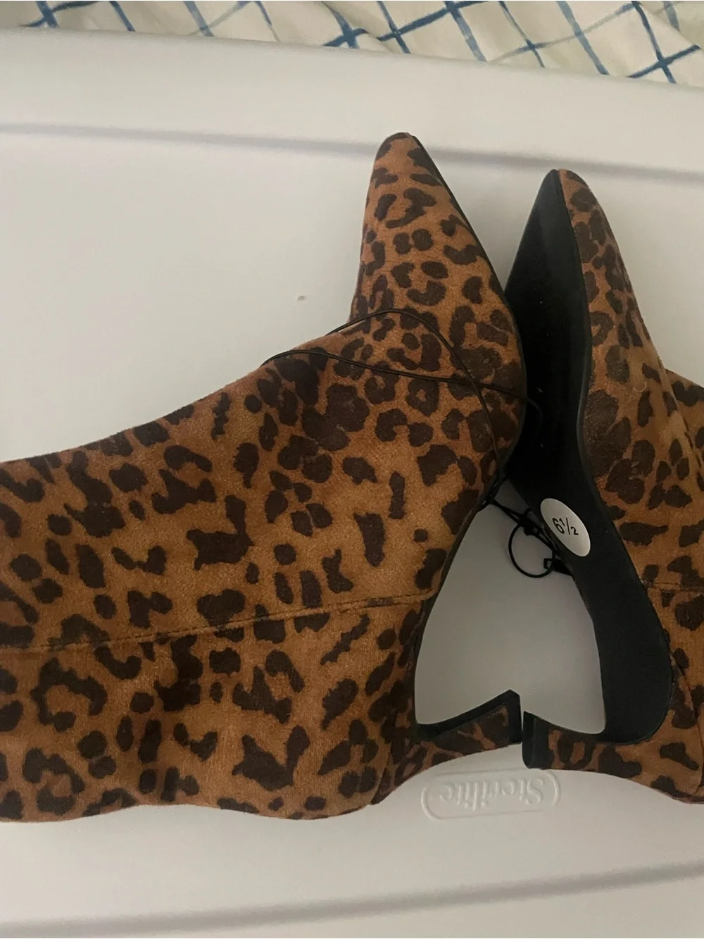Leopard Print Ankle Booties - Brown Leopard